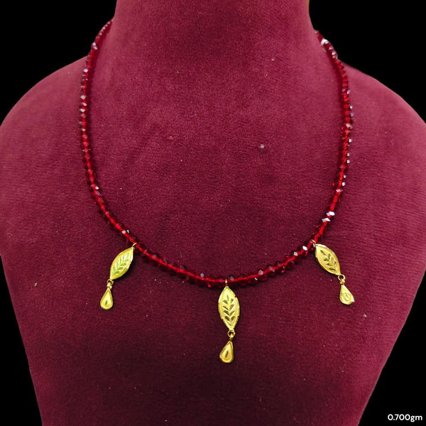 GCS22K- WGT: 0.700 GM APPROX HUID HALLMARK 22KT GOLD MOTI SELIHAR 1 PIECE WITH CRYSTAL CHAIN.(3ZM3IH)