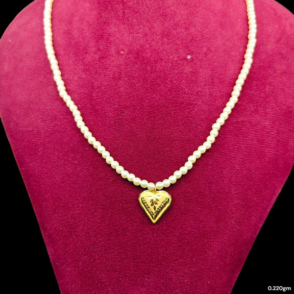 DURGA PUJO OFFER- GOLD LOCKET- (WGT: 0.220 GM APPROX) BIS CERTIFIED HUID HALLMARK 9KT GOLD LOCKET 1 PIECE FOR WOMEN (WITH MOTI CHAIN).(SX71GC)