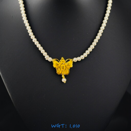 (GPM) TRJ WGT: 1.010 GM APPROX HUID HALLMARK 22KT GOLD MOTI PENDANT 1 PIECE.