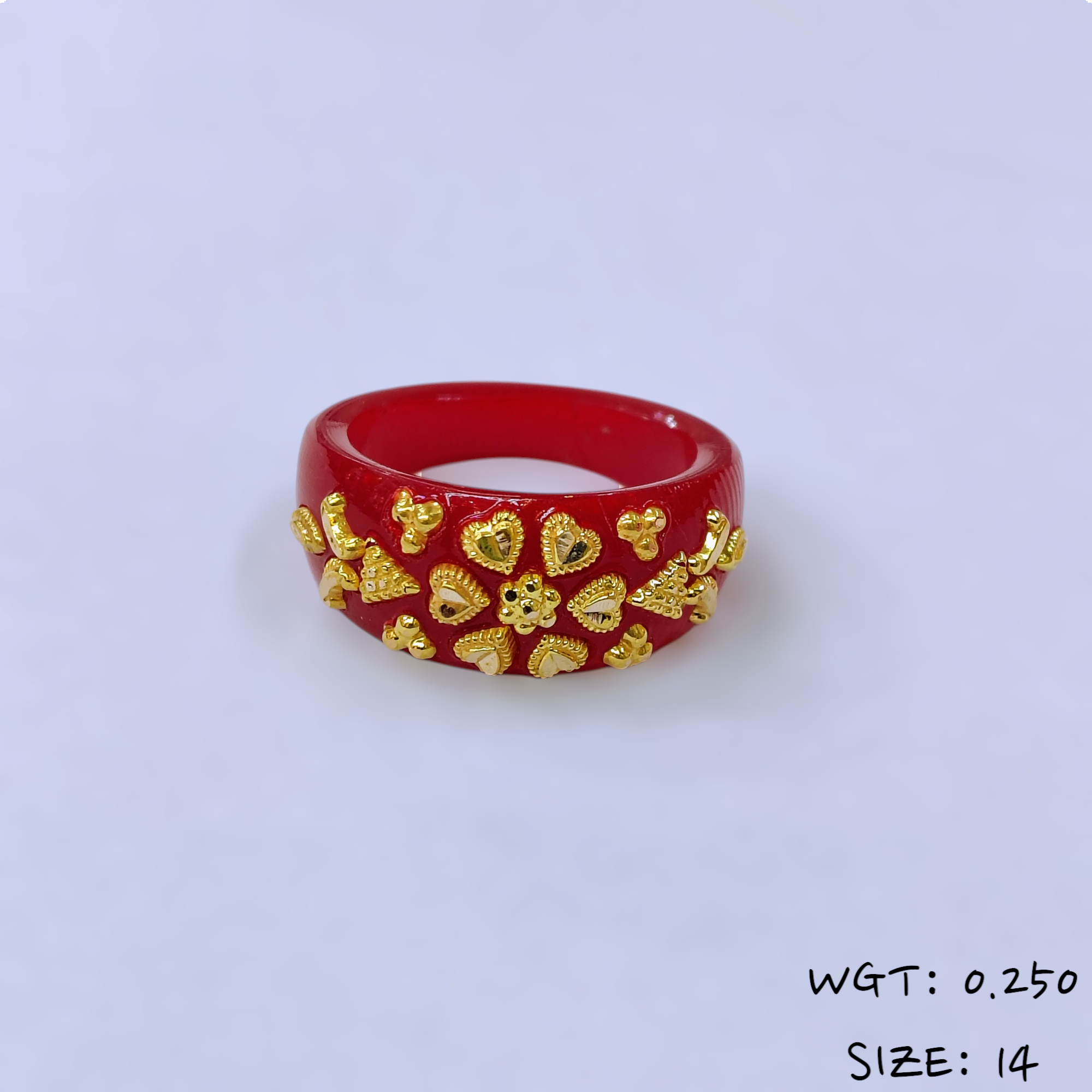(GPR) TRJ (SIZE: 14) WGT: 0.250 GM APPROX (50 TONCH) KDM GOLD POLA RING FOR WOMEN 1 PIECE FOR GIFT (SOLD ON MRP)