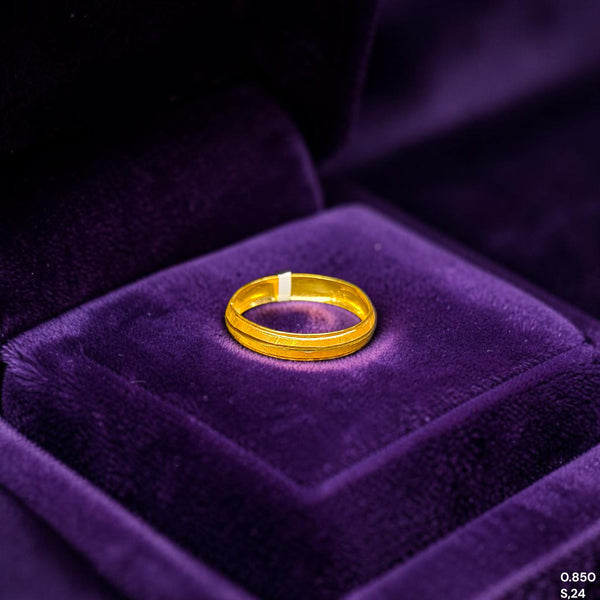 LADIES RING- (CM9PEV)-(SIZE: 24) WGT: 0.850 GM APPROX BIS CERTIFIED HUID HALLMARK 9KT GOLD THUMB RING FOR UNISEX 1 PIECE.