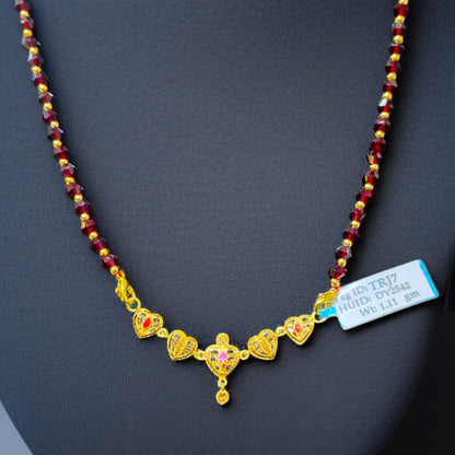 (GPM) TRJ WGT: 1.110 GM APPROX 22KT HUID HALLMARK GOLD PENDANT 1 PIECE WITH ADJUSTABLE TASSEL.