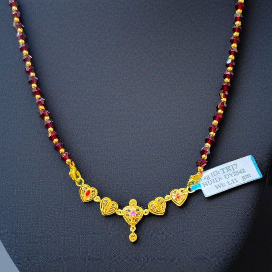 (GPM) TRJ WGT: 1.110 GM APPROX 22KT HUID HALLMARK GOLD PENDANT 1 PIECE WITH ADJUSTABLE TASSEL.