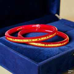GPB22K- (SIZE-26) WGT: 1.690 GM APPROX BIS CERTIFIED HUID HALLMARK 916 22KT GOLD POLA BADHANO 1 PAIR FOR WOMEN.