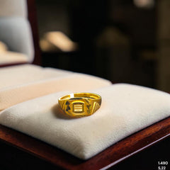 GENTS RING- TRJ (SIZE:22) WGT: 1.490 GM APPROX BIS CERTIFIED HUID HALLMARK 375 9KT GOLD FINGER RING FOR MEN 1 PIECE.(M61ZDZ)
