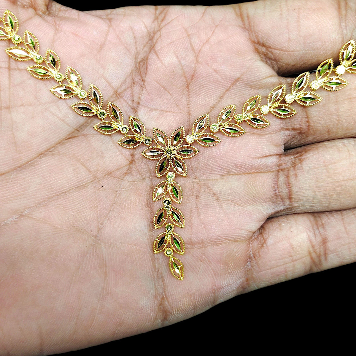 GOLD NECKLACE-(WGT: 4.235 GM APPROX) BIS CERTIFIED HUID HALLMARK 375 9KT GOLD NECKLACE 1 PIECE FOR WOMEN WITH FREE ADJUSTABLE TASSEL. (JZF75P)