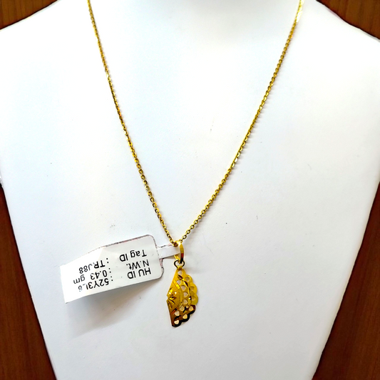 (GL22) LOCKET WGT: 0.430 GM APPROX BIS CERTIFIED HUID HALLMARK 916 22KT GOLD LOCKET 1 PIECE FOR UNISEX. (CHAIN NOT INCLUDED).
