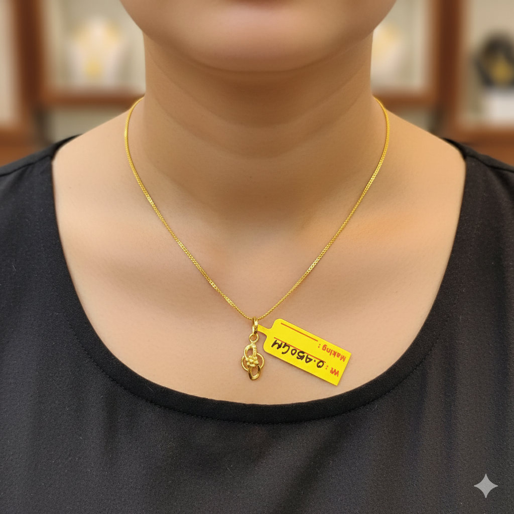 (GLC9) TRJ WGT: 0.450 GM APPROX BIS CERTIFIED HUID HALLMARK 9KT GOLD LOCKET FOR WOMEN 1 PIECE  FOR REGULAR USE CHAIN NOT INCLUDED.