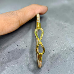 GOLD NOA- (WGT: 1.100 GM APPROX) BIS CERTIFIED HUID HALLMARK 9KT GOLD BRACELET NOA BADHANO BANGLES 1 PIECE FOR WOMEN.