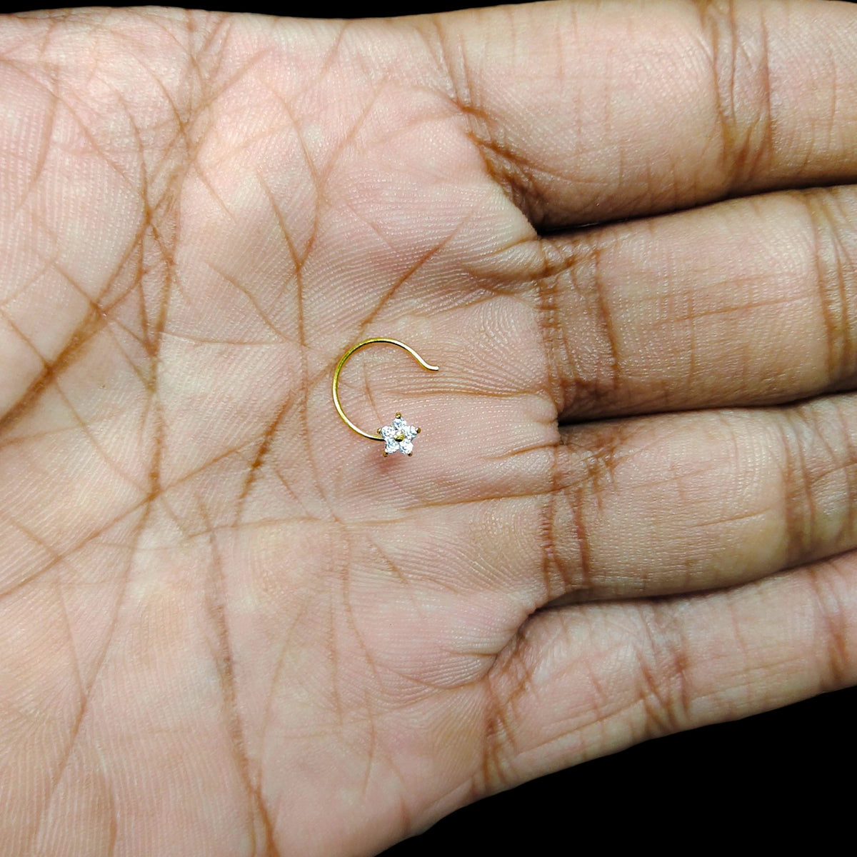 GOLD NOSEPIN- (WGT: 0.140 GM APPROX) BIS CERTIFIED HUID HALLMARK 375 9KT GOLD NOSEPIN 1 PIECE FOR WOMEN (FOR REGULAR USE). SOLD ON MRP.