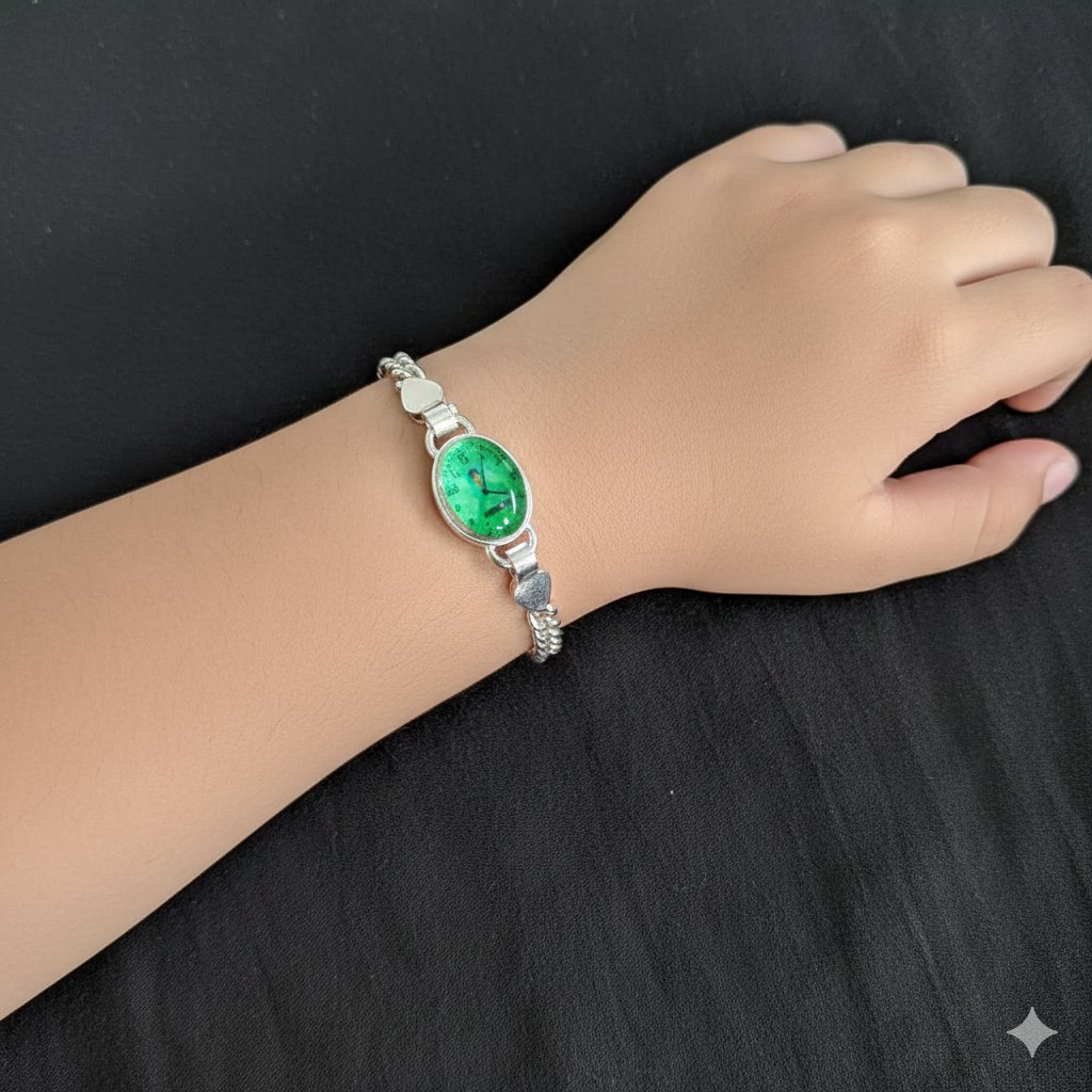 BABY JEWELLERY - 625 SILVER WRISTLET 5 INCH FOR BABY FOR REGULAR USE APPROX WGT: 10.00 GM- BEST OF RICE CEREMONY AND BIRTHDAY GET ANY DESIGN AS PER AVAILABILITY (SOLD ON MRP).