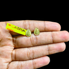 GOLD TOPS- BIS CERTIFIED (WGT: 0.350 GM APPROX) HUID HALLMARK 375 9KT GOLD TOPS 1 PAIR BEST FOR MARRIAGE GIFT.