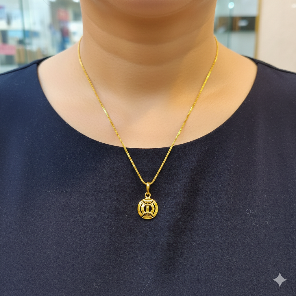 (GLC9) TRJ WGT: 0.600 GM APPROX BIS CERTIFIED HUID HALLMARK 9KT GOLD LOCKET FOR WOMEN 1 PIECE  FOR REGULAR USE CHAIN NOT INCLUDED.