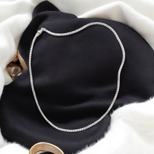 (SLCN) SILVER CHAIN 21 INCH - 625 SILVER CHAIN WGT: 15.970 GM APPROX 1 PIECE (UNISEX DESIGN) FOR MEN AND WOMEN.