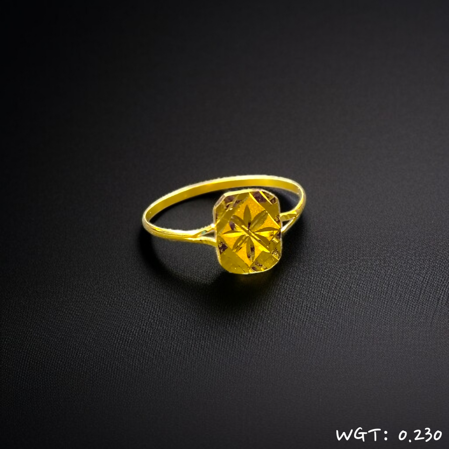 TRJ WGT: 0.230 GM APPROX KDM GOLD BABY FINGER RING 1 PIECE FOR RICE CEREMONY & BIRTHDAY.