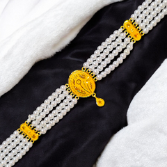 CERTIFIED BIS HUID HALLMARK 916 22KT GOLD MOTI CHOKER 1 PIECE (WGT:1.790 GM) WITH ADJUSTABLE TASSEL FOR GIFT IN MARRIAGE.