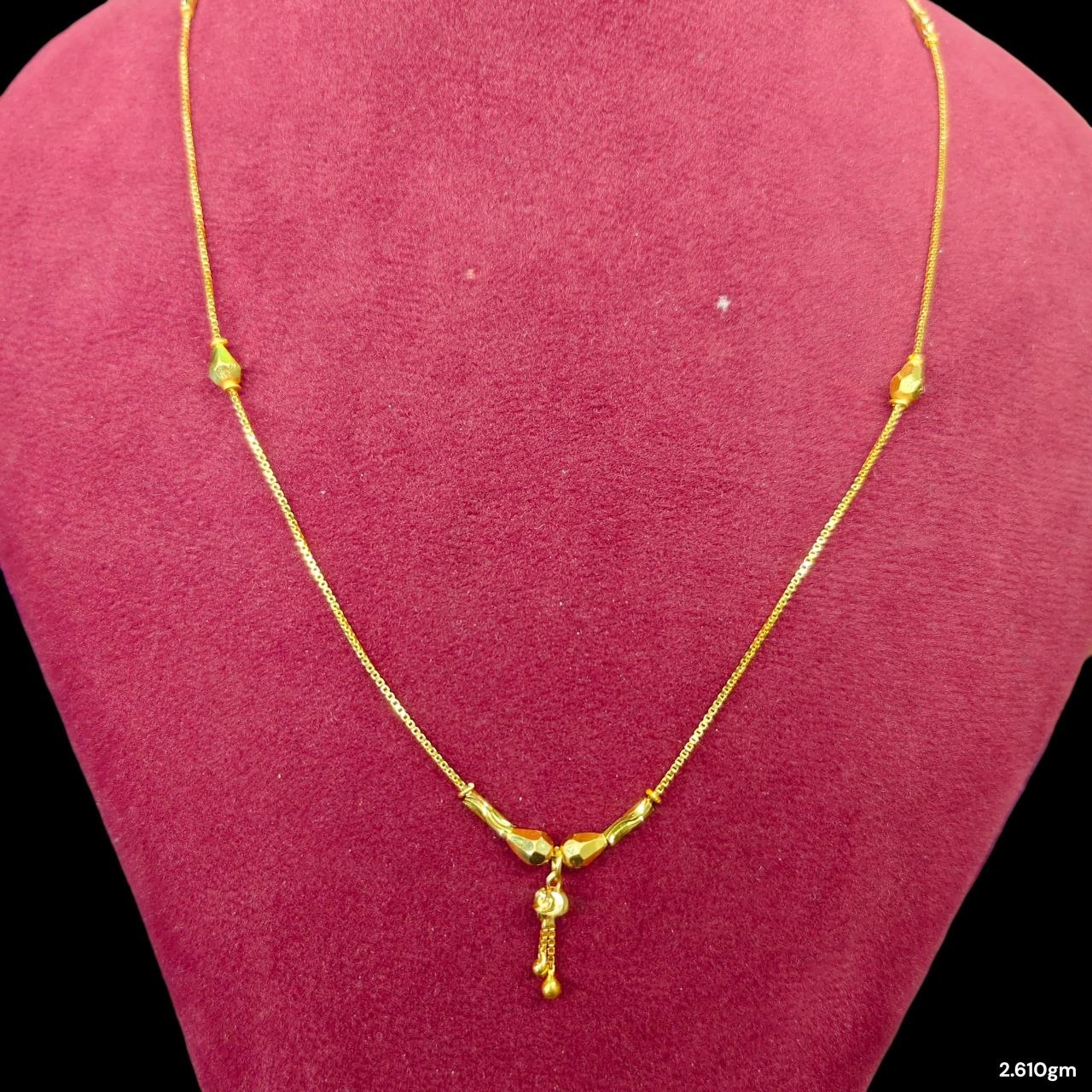 GOLD CHAIN- (WGT: 2.610 GM APPROX) BIS CERTIFIED HUID HALLMARK 9KT GOLD CHAIN (18 INCH) 1 PIECE FOR UNISEX.