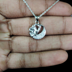 SILVER LOCKE- 625 SILVER LOCKE SET WITH EARRINGS SOLD ON MRP) - *CHAIN INCLUDED* (NON EXCHANGEABLE ITEM)