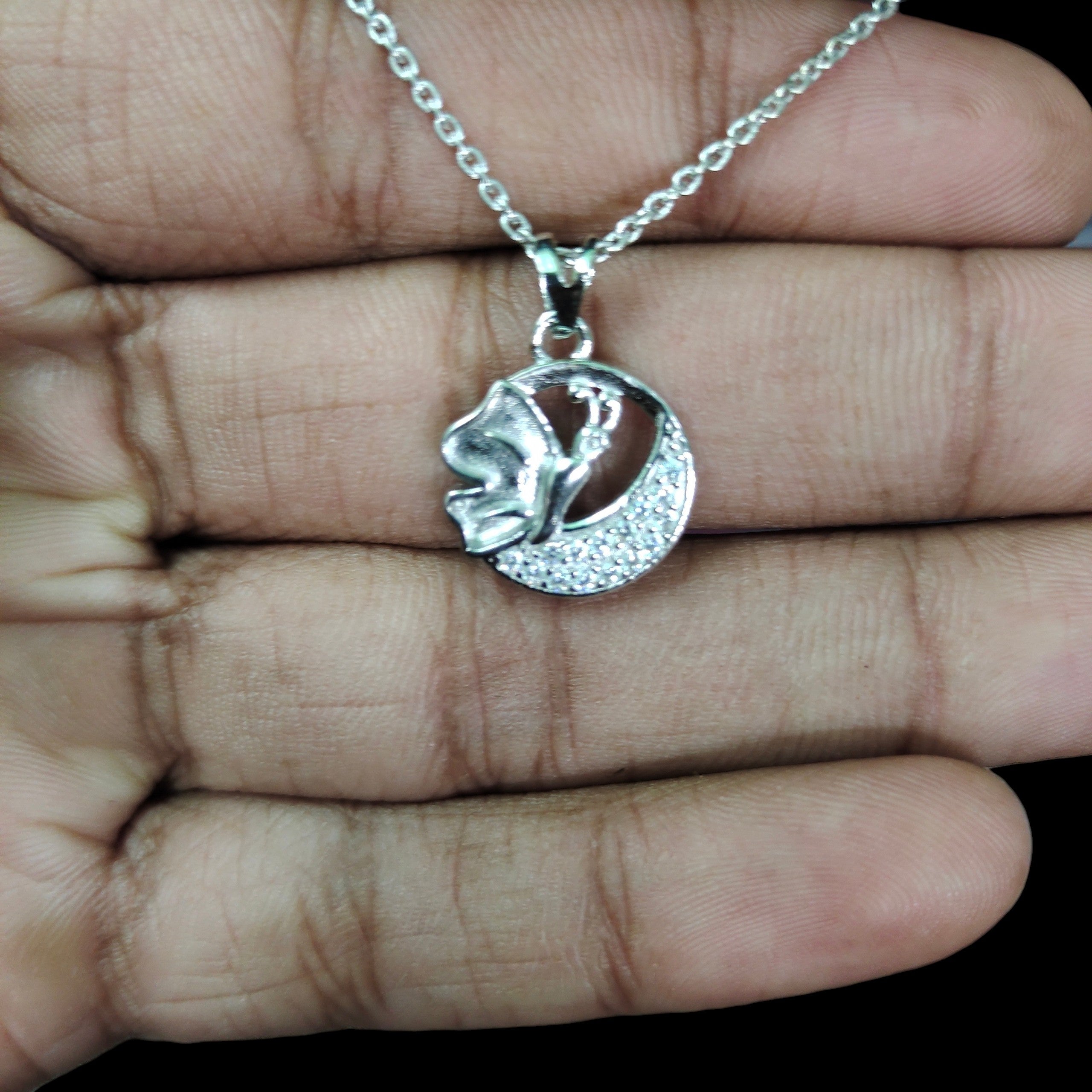 SILVER PENDANT- 625 SILVER PENDANT SET WITH EARRINGS SOLD ON MRP) - *CHAIN INCLUDED* (NON EXCHANGEABLE ITEM)