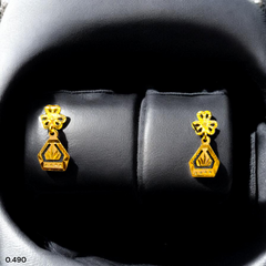 GOLD EARRINGS- WGT: 0.490 GM APPROX BIS CERTIFIED HUID HALLMARK 9KT GOLD EARRINGS 1 PAIR FOR WOMEN.