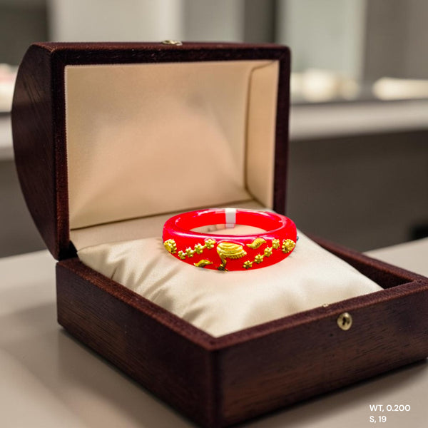 POLA RING-SIZE 19 (WGT: 0.200 GM APPROX) CERTIFIED BIS HALLMARK 916 22KT GOLD POLA RING 1 PIECE (BEST FOR DAILY WEAR OR GIFTING YOUR LOVE ONE).