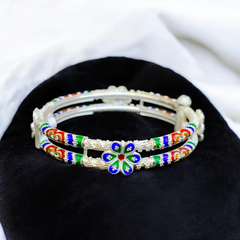 SILVER BANGLES- (SIZE 24 KHILEN) CERTIFIED BIS HALLMARK 925 SILVER BANGLE (MANIPUR DESIGN) APPROX WGT: 22.660 GM (1 PIECE) FOR REGULAR USE FOR WOMEN.
