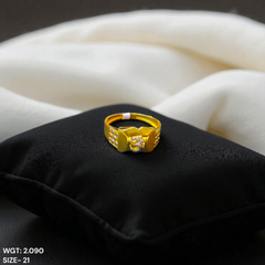 GENTS FINGER RING (GGFR9) TRJ (SIZE: 21) WGT: 2.090 GM APPROX BIS CERTIFIED HUID HALLMARK 9KT GOLD FINGER RING FOR MEN 1 PIECE FOR REGULAR USE.