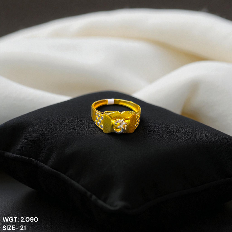 GENTS FINGER RING (GGFR9) TRJ (SIZE: 21) WGT: 2.090 GM APPROX BIS CERTIFIED HUID HALLMARK 9KT GOLD FINGER RING FOR MEN 1 PIECE FOR REGULAR USE.