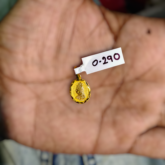 (GLKD) LOCKET WGT: 0.290 GM APPROX KDM GOLD LOCKET 1 PIECE (50 TONCH) WITH ADJUSTABLE TASSEL FOR GIFTING PURPOSE (CHAIN NOT INCLUDED).