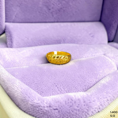 LADIES RING- (RCLDSZ)-(SIZE: 12 ) WGT: 1.400 GM APPROX BIS CERTIFIED HUID HALLMARK 916 22KT GOLD RING FOR WOMEN 1 PIECE.
