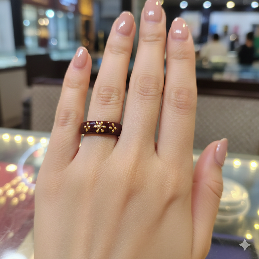 WINTER OFFER WITH SANTA (GPFR9) HALLMARK 9KT GOLD POLA RING 1 PIECE FOR GIFT PURPOSE APPROX WGT: 0.100 GM (GET ANY DESIGN AS PER SIZE GOLD RING)