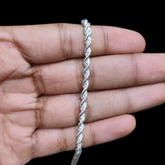 SILVER WRISTLET- (A11) (WGT:8.100 GM APPROX) 625 SILVER WRISTLET FOR MEN 7