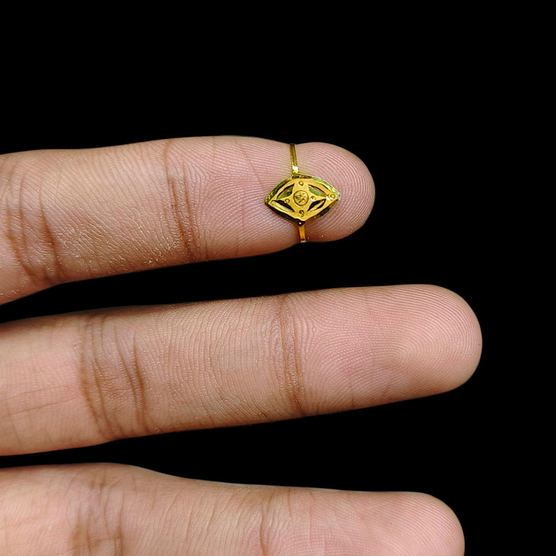 BABY JEWELLERY- TRJ (AARGI8) WGT: 0.240 GM APPROX 22KT HUID HALLMARK GOLD BABY FINGER RING 1 PIECE FOR RICE CEREMONY & BIRTHDAY.