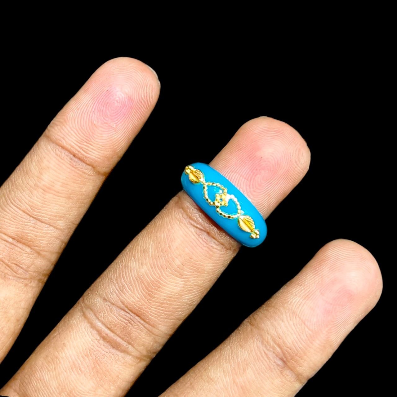 POLA RING-SIZE 9 (WGT: 0.150 GM APPROX) CERTIFIED BIS HALLMARK 916 22KT GOLD POLA RING 1 PIECE (BEST FOR DAILY WEAR OR GIFTING YOUR LOVE ONE).