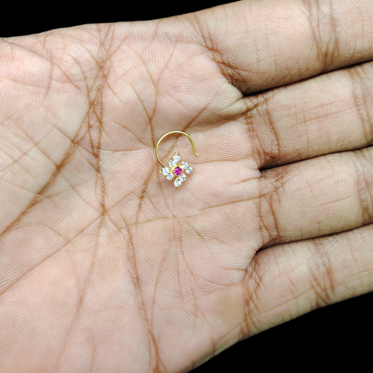 GOLD NOSEPIN- (WGT: 0.270 GM APPROX) BIS CERTIFIED HUID HALLMARK 375 9KT GOLD NOSEPIN 1 PIECE FOR WOMEN (FOR REGULAR USE). SOLD ON MRP.