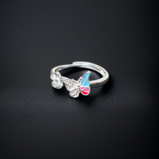 BANKOK IMPORTED 925 SILVER ADJUSTABLE FINGER RING 1 PIECE FOR WOMEN FOR REGULAR USE - BEST FOR GIFTING (SOLD ON MRP)