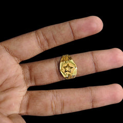 GENTS RING- SIZE:22 (WGT: 2.000 GM APPROX) BIS CERTIFIED HUID HALLMARK 916 22KT GOLD GENTS FINGER RING FOR MEN 1 PIECE.(7A6HW7)