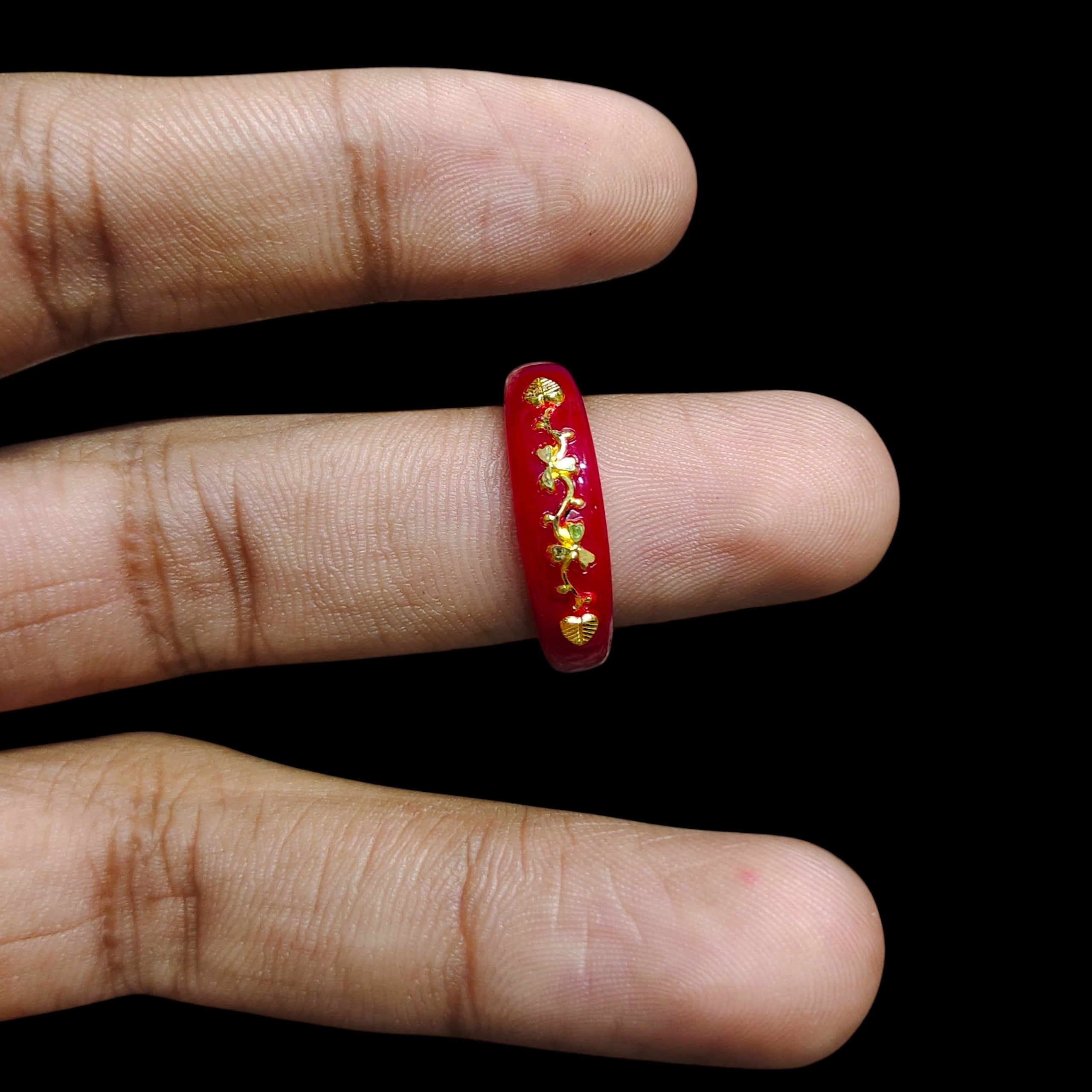 POLA RING-SIZE 16 (WGT: 0.150 GM APPROX) CERTIFIED BIS HALLMARK 916 22KT GOLD POLA RING 1 PIECE (BEST FOR DAILY WEAR OR GIFTING YOUR LOVE ONE).