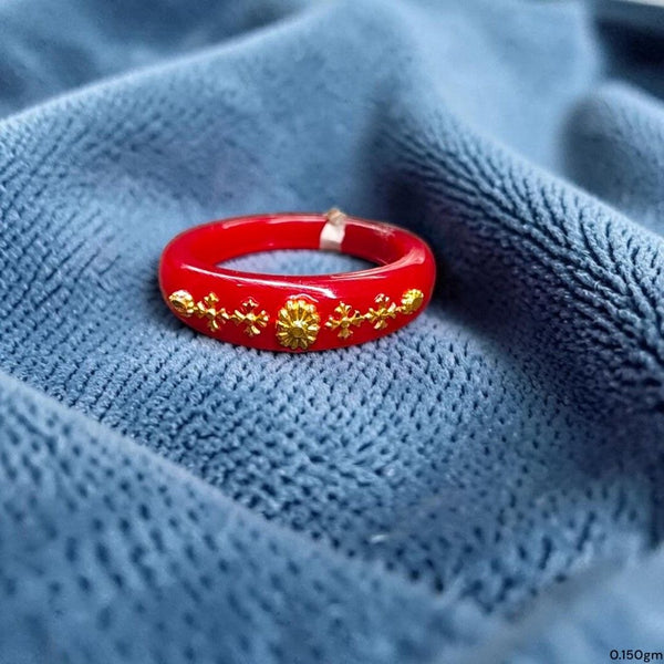 POLA RING-SIZE 18 (WGT: 0.150 GM APPROX) CERTIFIED BIS HALLMARK 916 22KT GOLD POLA RING 1 PIECE (BEST FOR DAILY WEAR OR GIFTING YOUR LOVE ONE).