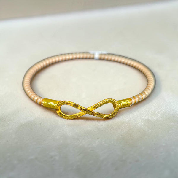 GOLD NOA- (WGT: 1.100 GM APPROX) BIS CERTIFIED HUID HALLMARK 9KT GOLD BRACELET NOA BADHANO BANGLES 1 PIECE FOR WOMEN.