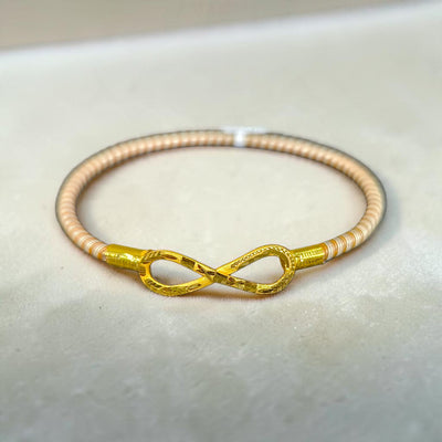 GOLD NOA- (WGT: 1.100 GM APPROX) BIS CERTIFIED HUID HALLMARK 9KT GOLD BRACELET NOA BADHANO BANGLES 1 PIECE FOR WOMEN.