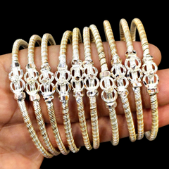 SILVER NOA- 625 SILVER NOA (3 DHATU PACH NOA 5 GM APPROX) SILVER+COPPER+IRON WITH SILVER FASH MUKH (1 PIECE) SOLD ON MRP FOR MARRIED WOMEN.