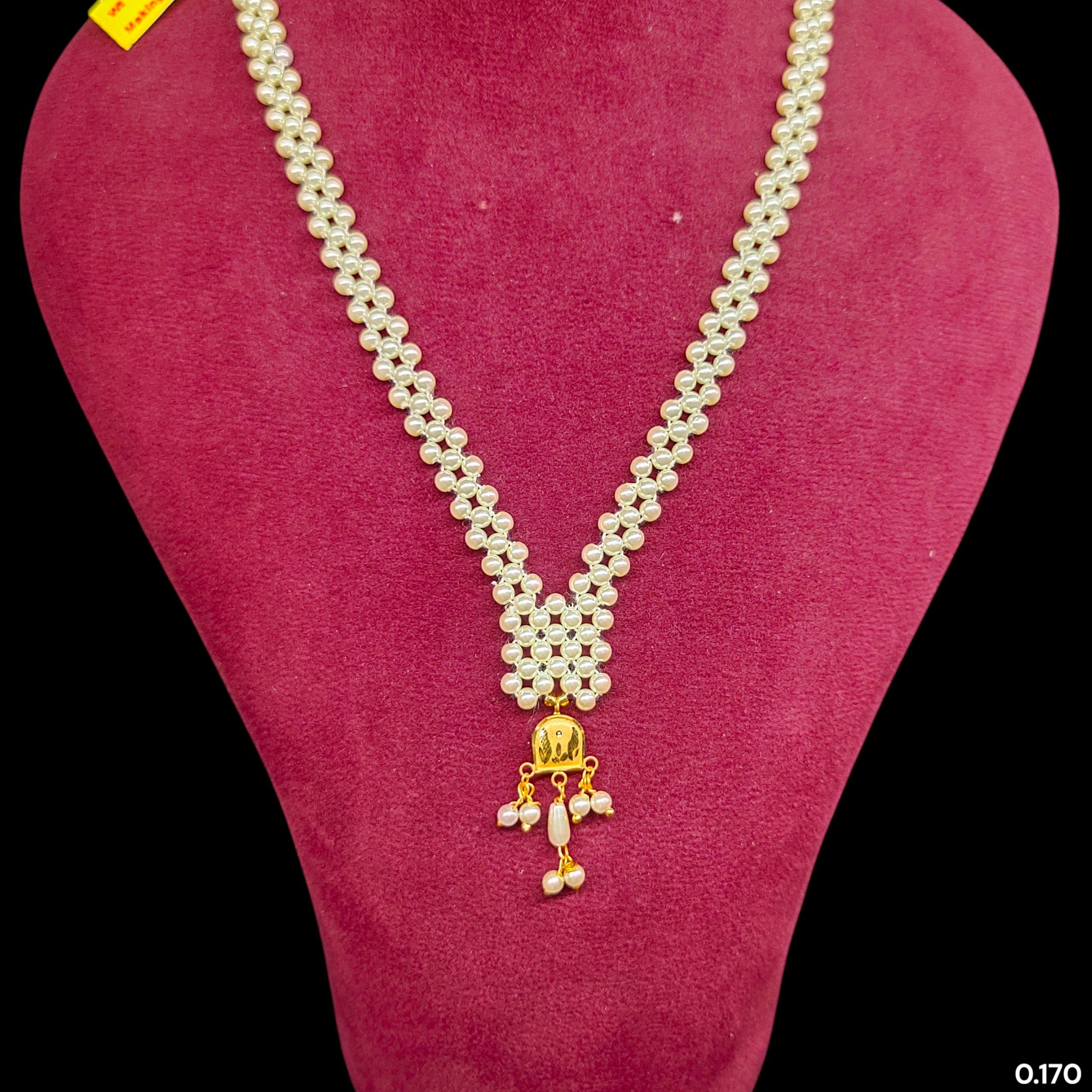 GMP9K- WGT: 0.170 GM APPROX CERTIFIED BIS HUID HALLMARK 375 9KT GOLD MOTI PENDANT 1 PIECE FOR WOMEN.(IB8IKG)