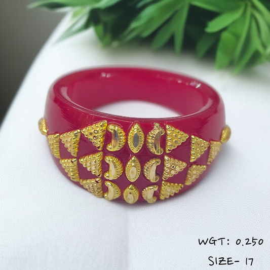 (GPR) TRJ (SIZE: 17) WGT: 0.250 GM APPROX (50 TONCH) KDM GOLD POLA RING FOR WOMEN 1 PIECE FOR GIFT (SOLD ON MRP)