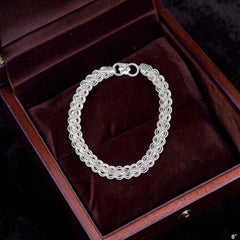 SILVER WRISTLET- (A12) (WGT:12.100 GM APPROX) 625 SILVER WRISTLET FOR MEN 8