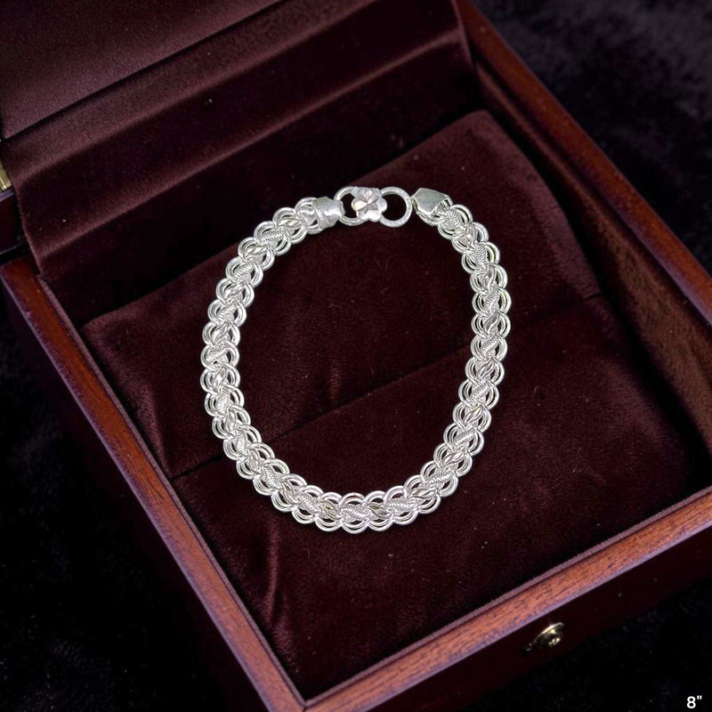 SILVER WRISTLET- (A12) (WGT:12.100 GM APPROX) 625 SILVER WRISTLET FOR MEN 8