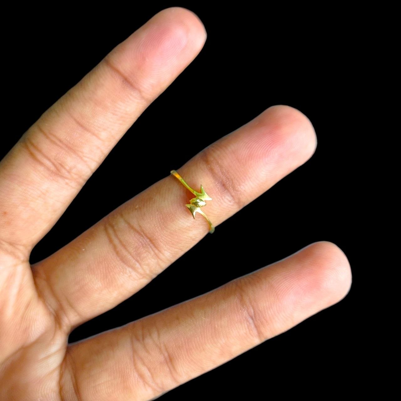 LADIES RING- (SIZE: 13) WGT: 1.100 GM APPROX 14KT HALLMARK GOLD RING FOR WOMEN 1 PIECE.