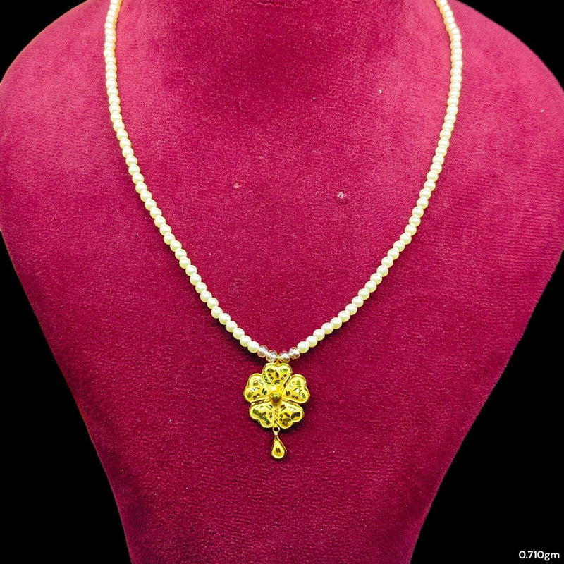 GOLD LOCKET- (WGT: 0.710 GM APPROX) BIS CERTIFIED HUID HALLMARK 9KT GOLD LOCKET 1 PIECE FOR WOMEN (WITH MOTI CHAIN).(C7RGSV)