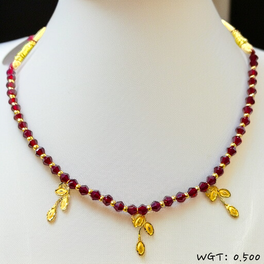 TRJ WGT: 0.500 GM APPROX KDM GOLD SELIHAR 1 PIECE WITH ADJUSTABLE TASSEL FOR GIFT PURPOSE (50 TONCH).