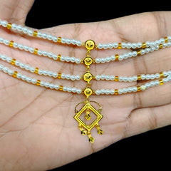 GOLD MOTI HAR- (TACRV4)-(WGT: 2.170 GM APPROX) CERTIFIED BIS HALLMARK HUID 22KT GOLD MOTI NECKLACE 1 PIECE WITH ADJUSTABLE TASSEL.